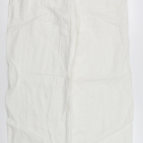 Primark Womens White   Trousers  Size 14 L27 in