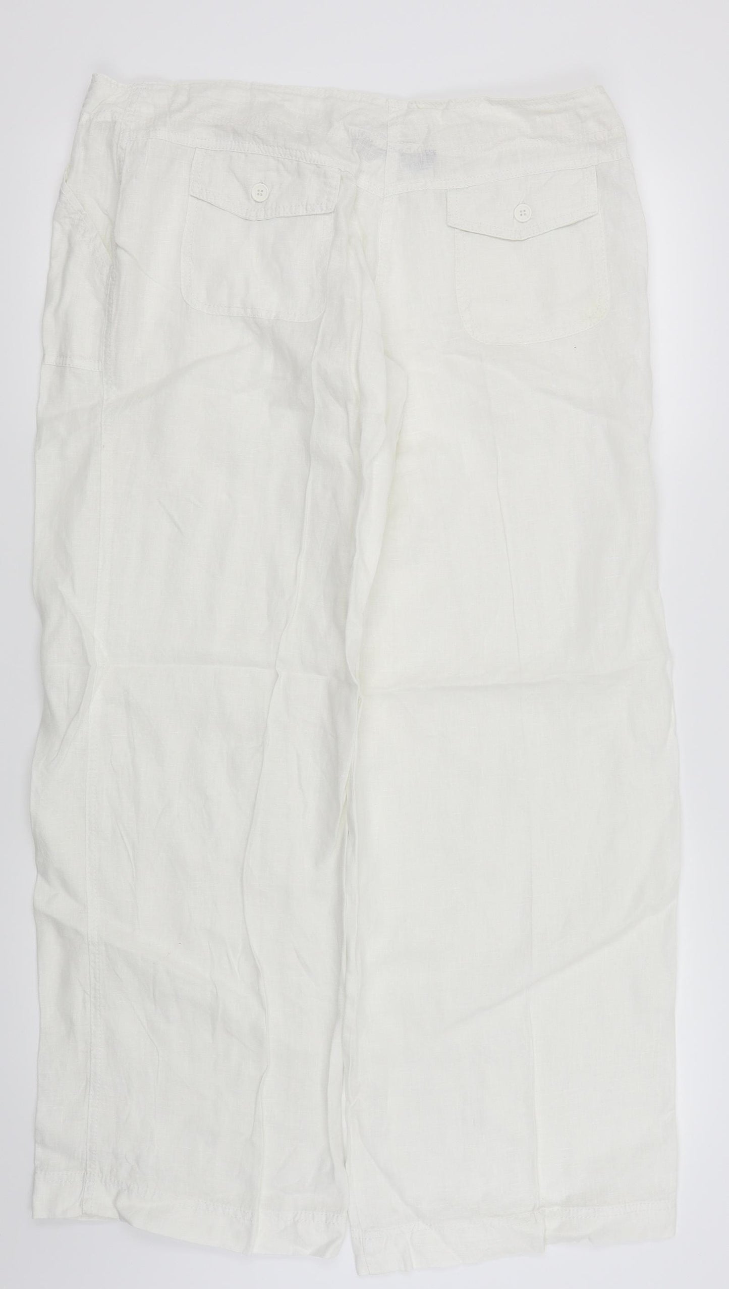 Primark Womens White   Trousers  Size 14 L27 in