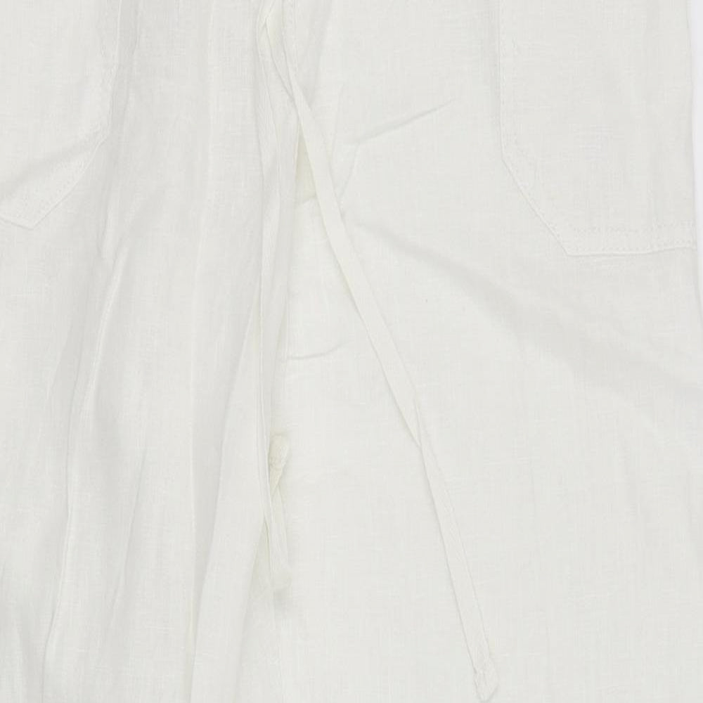 Primark Womens White   Trousers  Size 14 L27 in