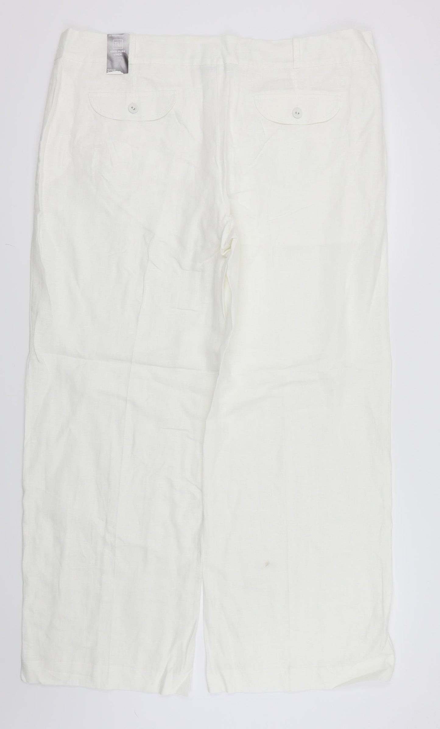 TU Womens White   Trousers  Size 18 L29 in