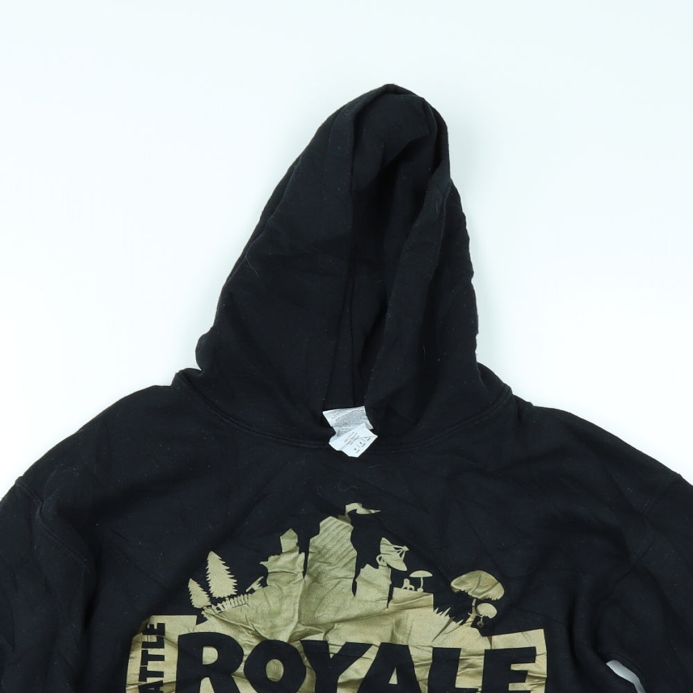 Gildan Girls Black   Pullover Hoodie Size M