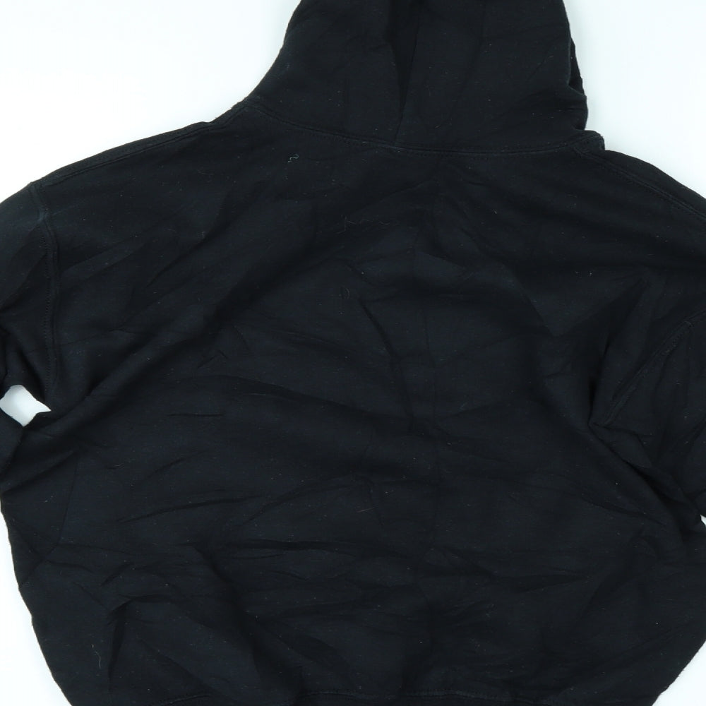 Gildan Girls Black   Pullover Hoodie Size M