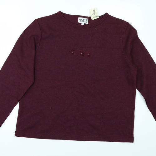 Tigi-Wear Womens Red   Pullover Jumper Size 16