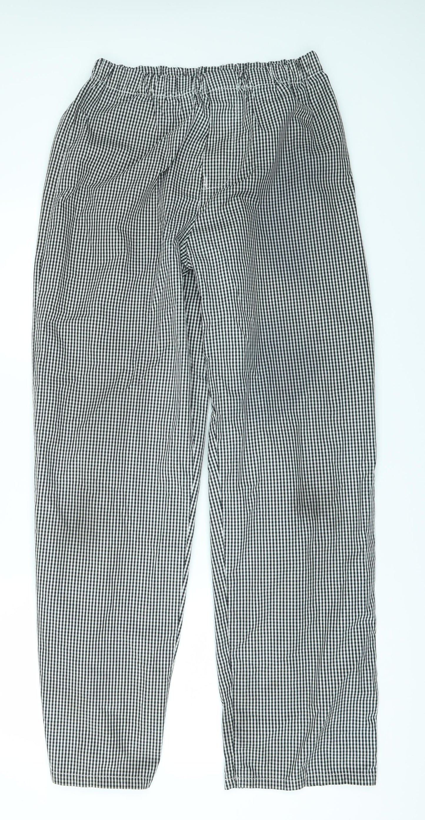 tibard ltd Mens Black Check  Trousers  Size M L31 in - Chefswear