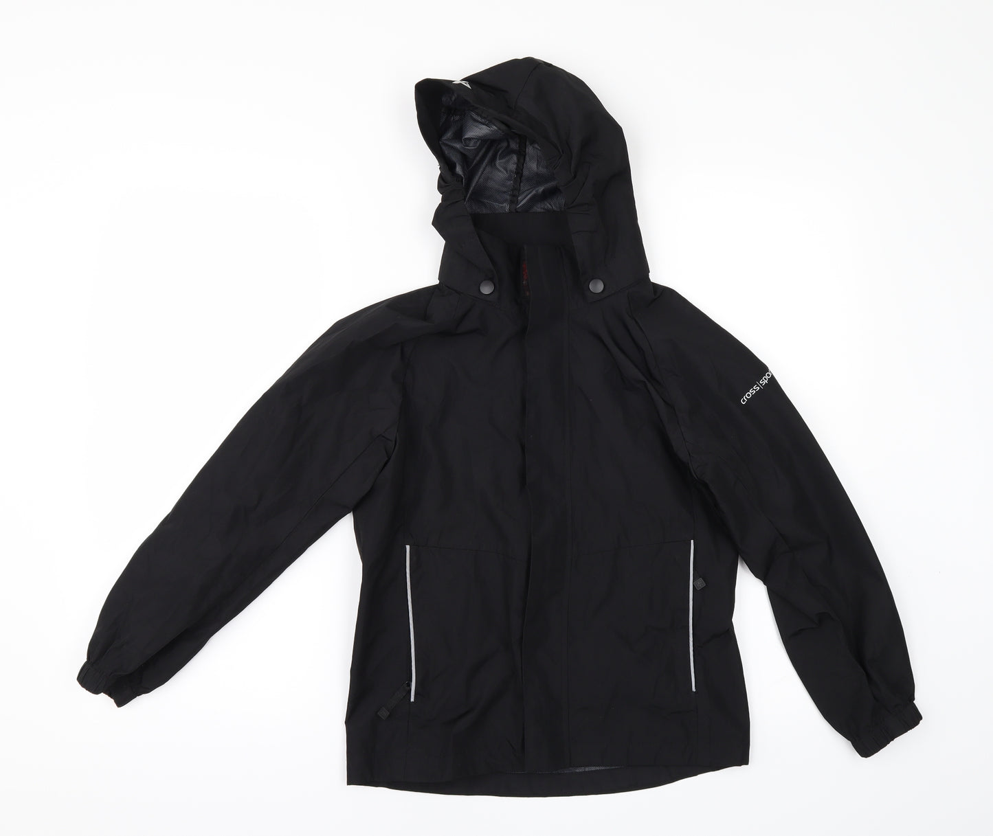 Cross Sportswear Boys Black   Windbreaker Jacket Size 9-10 Years