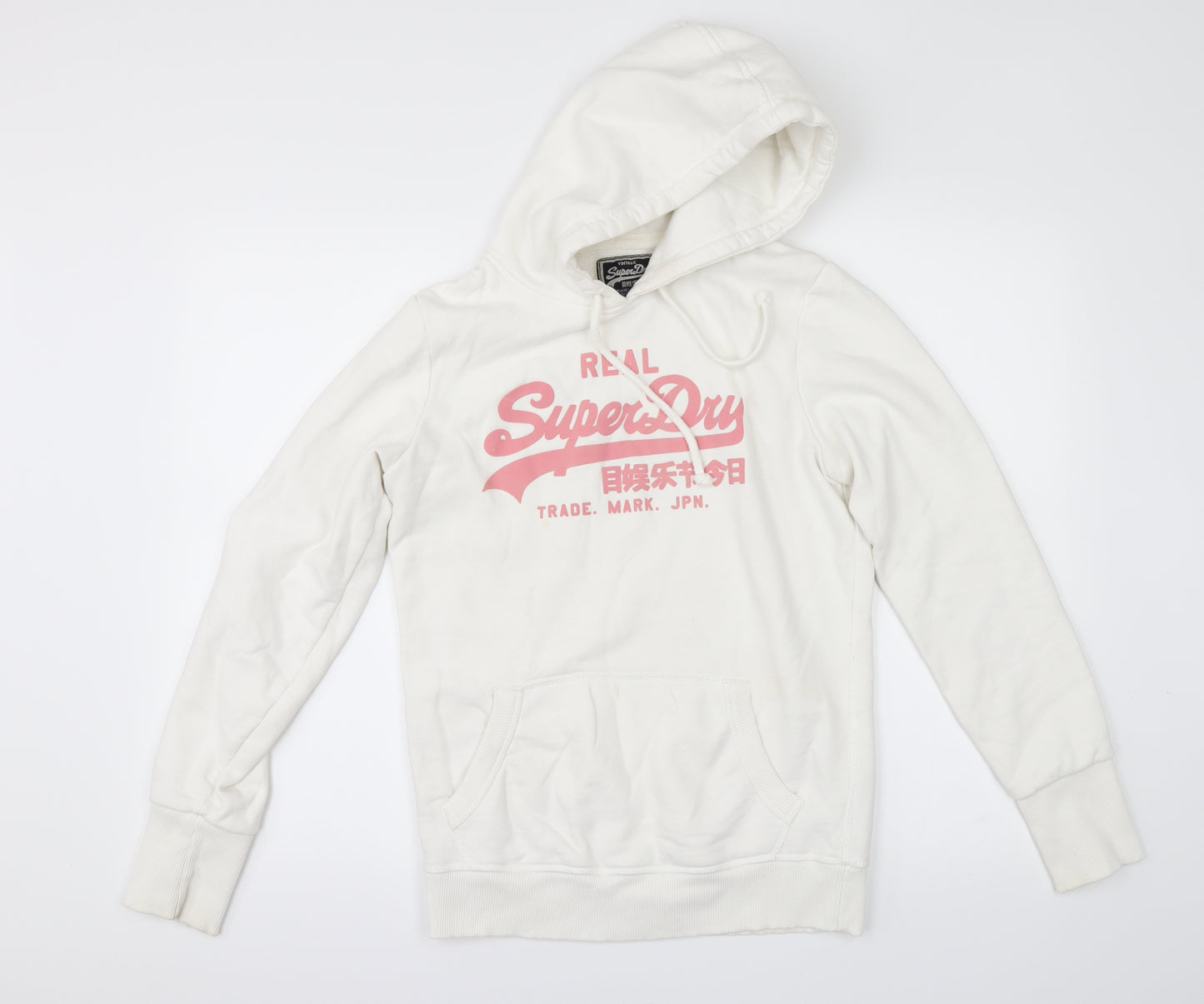 Superdry Womens White   Pullover Hoodie Size S
