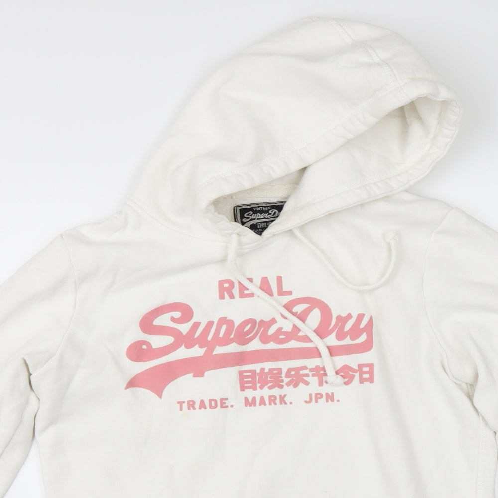 Superdry Womens White   Pullover Hoodie Size S