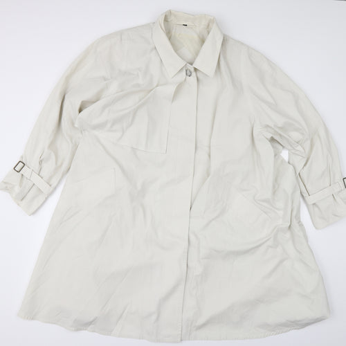 RAINWEAR CLASSIC Womens Beige   Pea Coat Coat Size 14