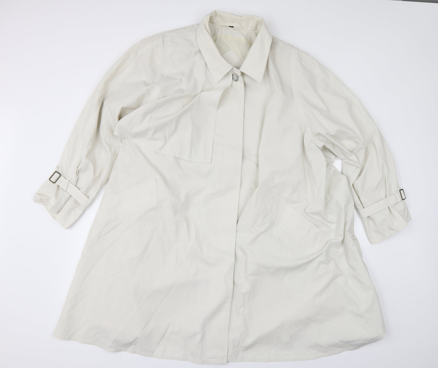 RAINWEAR CLASSIC Womens Beige   Pea Coat Coat Size 14