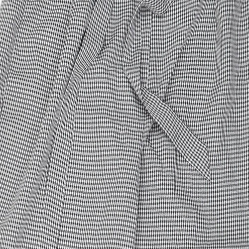 Primark Womens Black Check  Trousers  Size 14 L24 in - BELTED