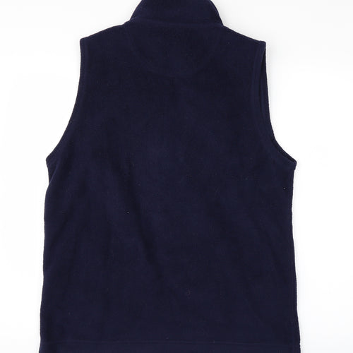 COUNTRY ROSE Womens Blue Floral Fleece Gilet Jacket Size M  - Gilet