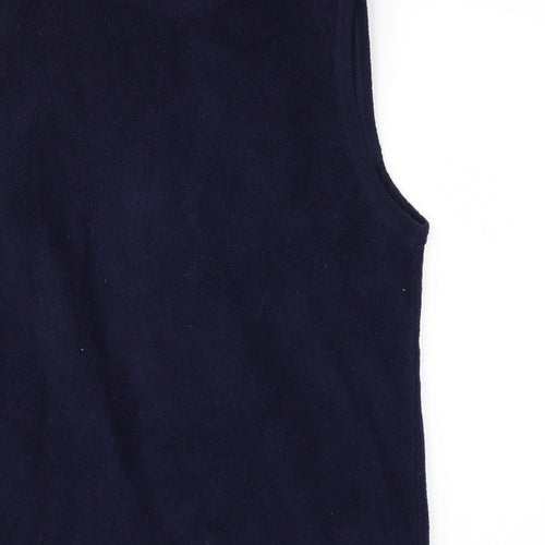 COUNTRY ROSE Womens Blue Floral Fleece Gilet Jacket Size M  - Gilet