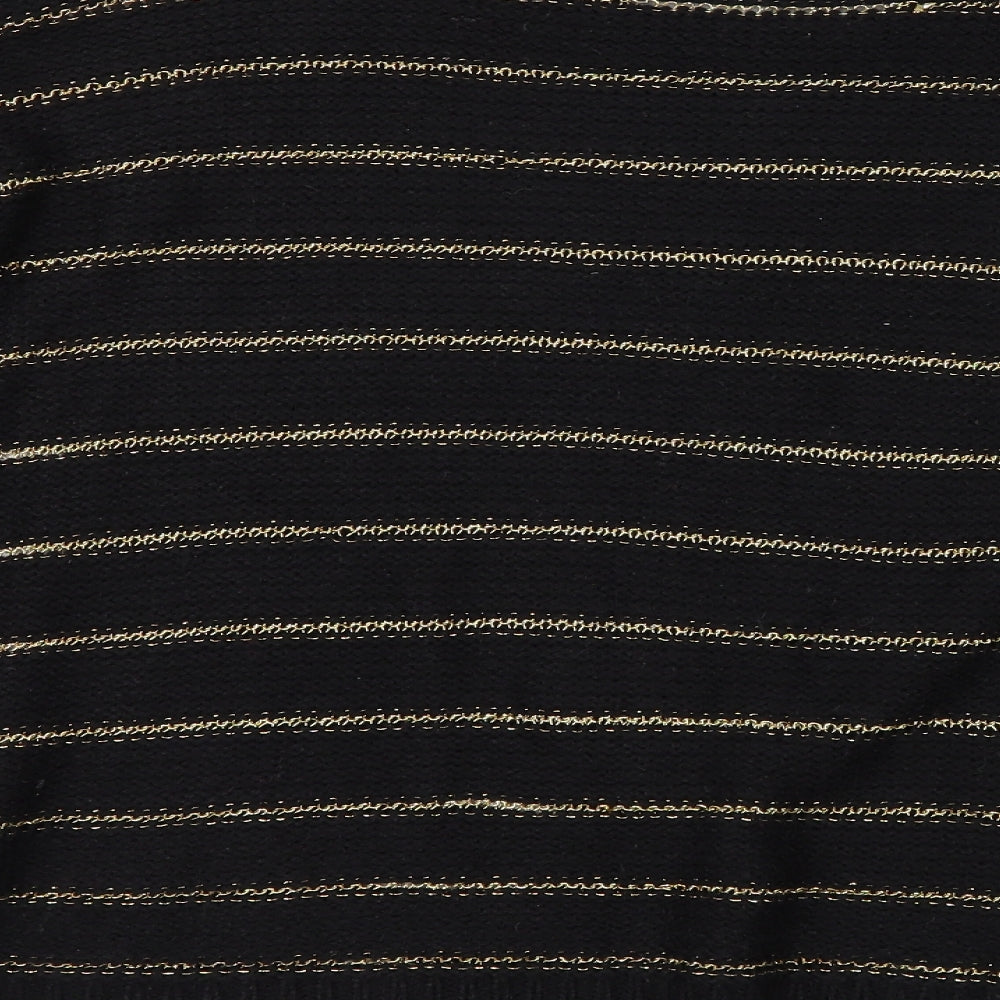 katsui Womens Black Striped   Jumper Size M  - Skull