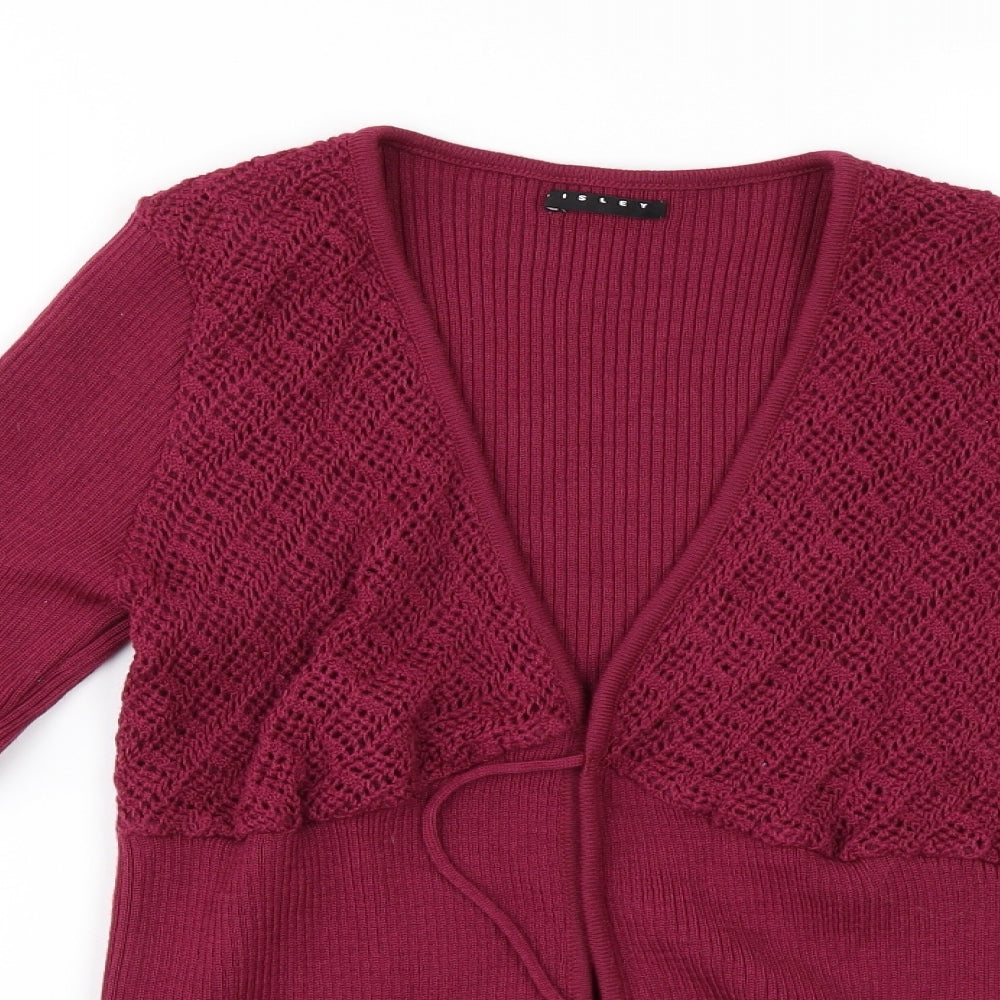 ISLEY Womens Red   Cardigan Jumper Size L