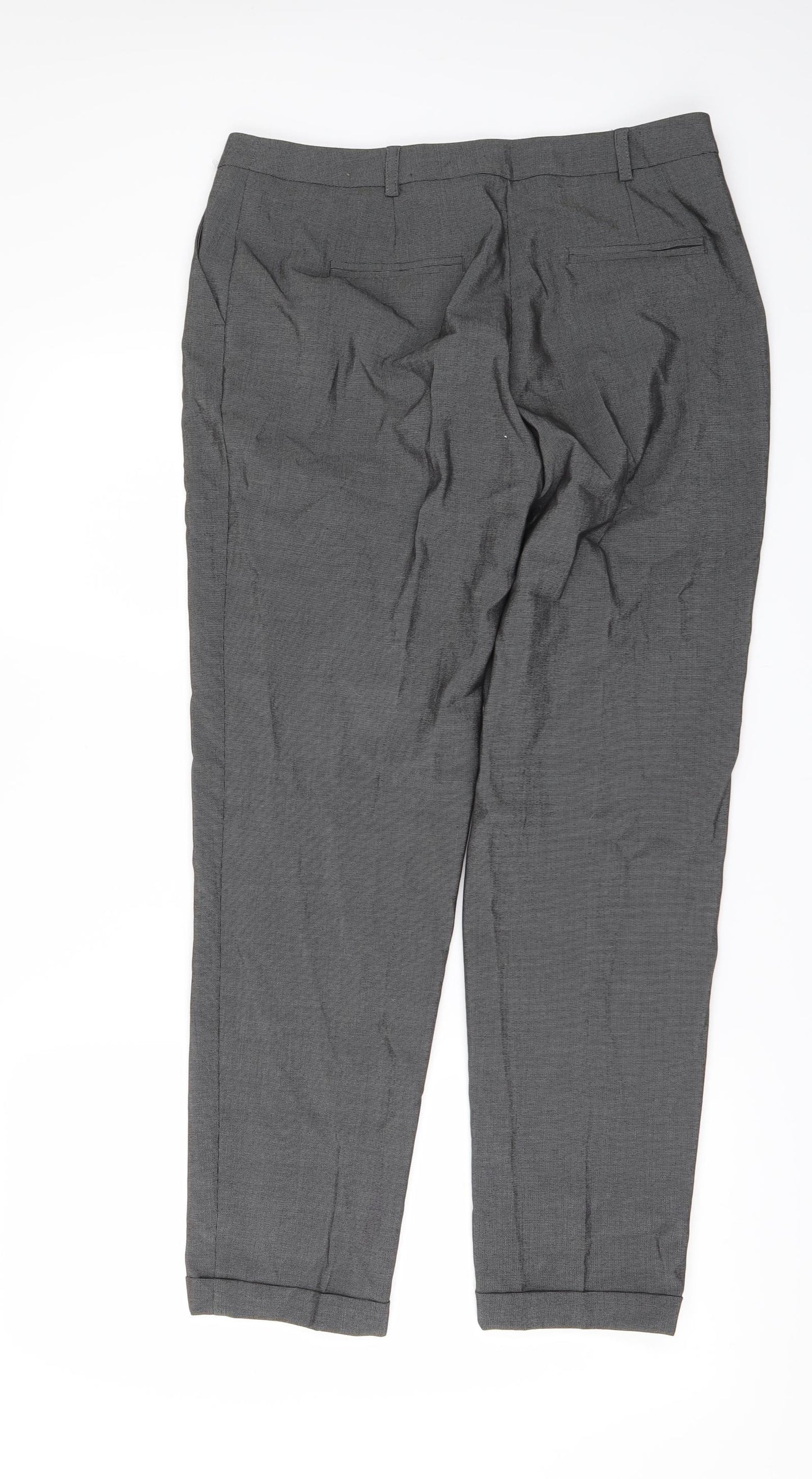 Papaya Womens Grey   Trousers  Size 12 L27 in