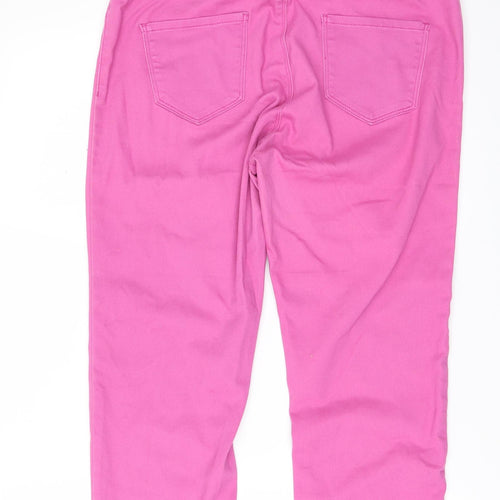 BHS Womens Pink  Denim Cropped Jeans Size 14 L21 in