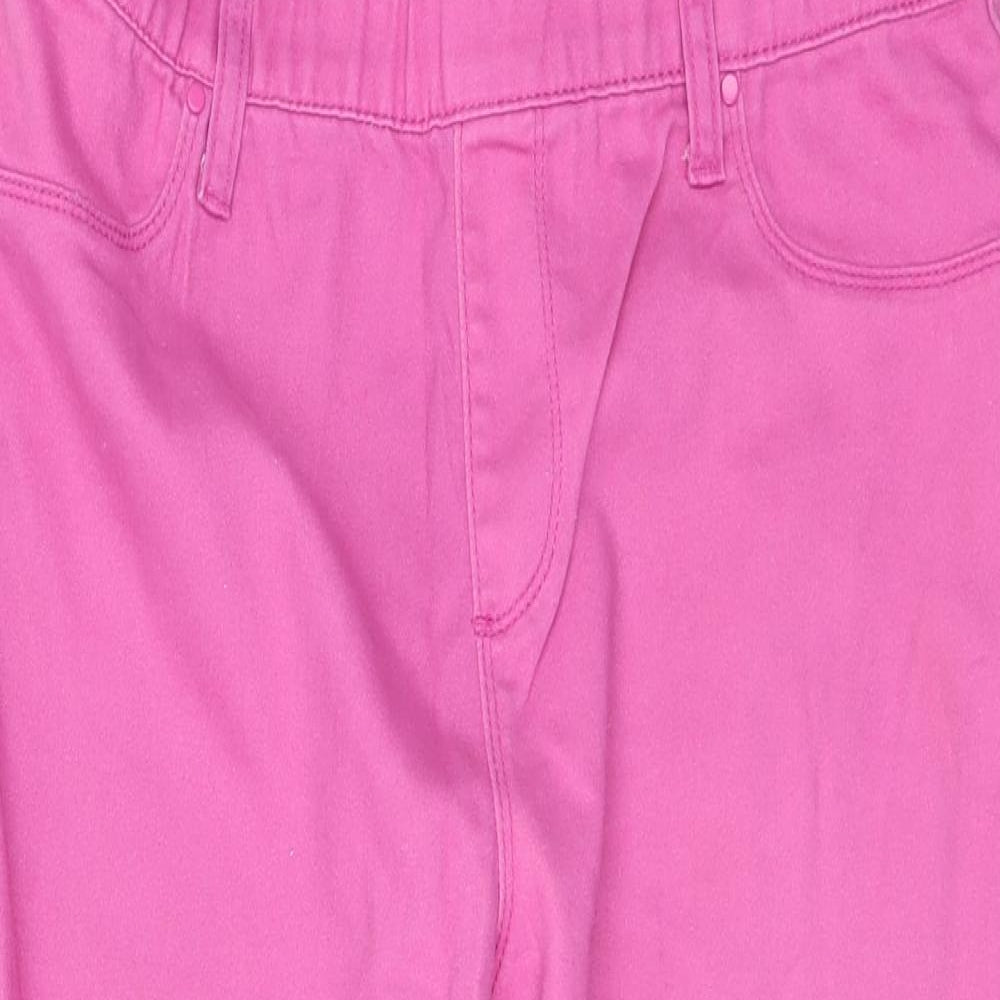 BHS Womens Pink  Denim Cropped Jeans Size 14 L21 in