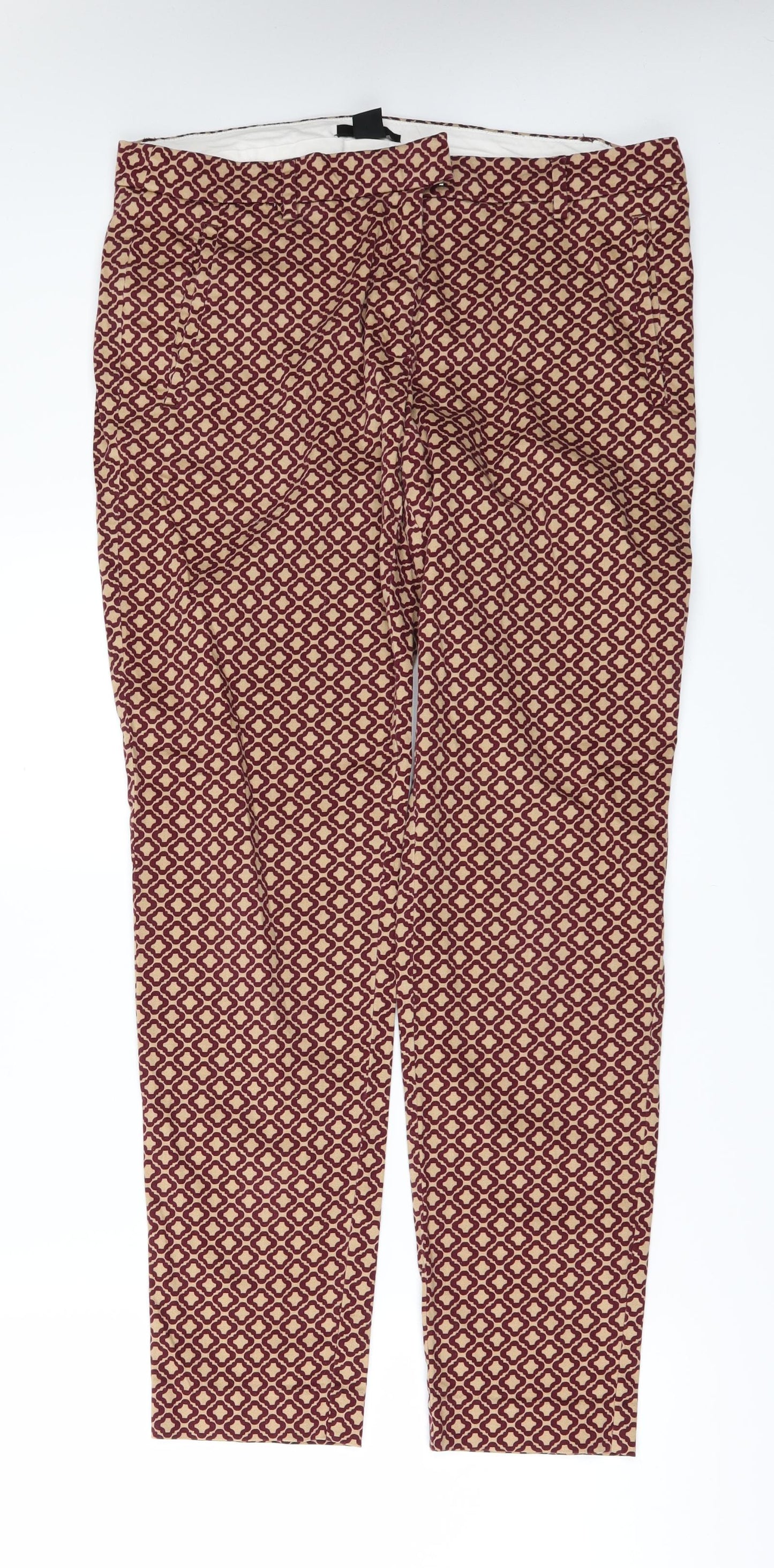 H&M Womens  Geometric  Trousers  Size 14 L29 in