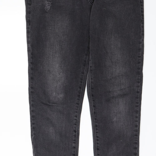 Denim & Co. Womens Black  Denim Skinny Jeans Size 12 L27 in