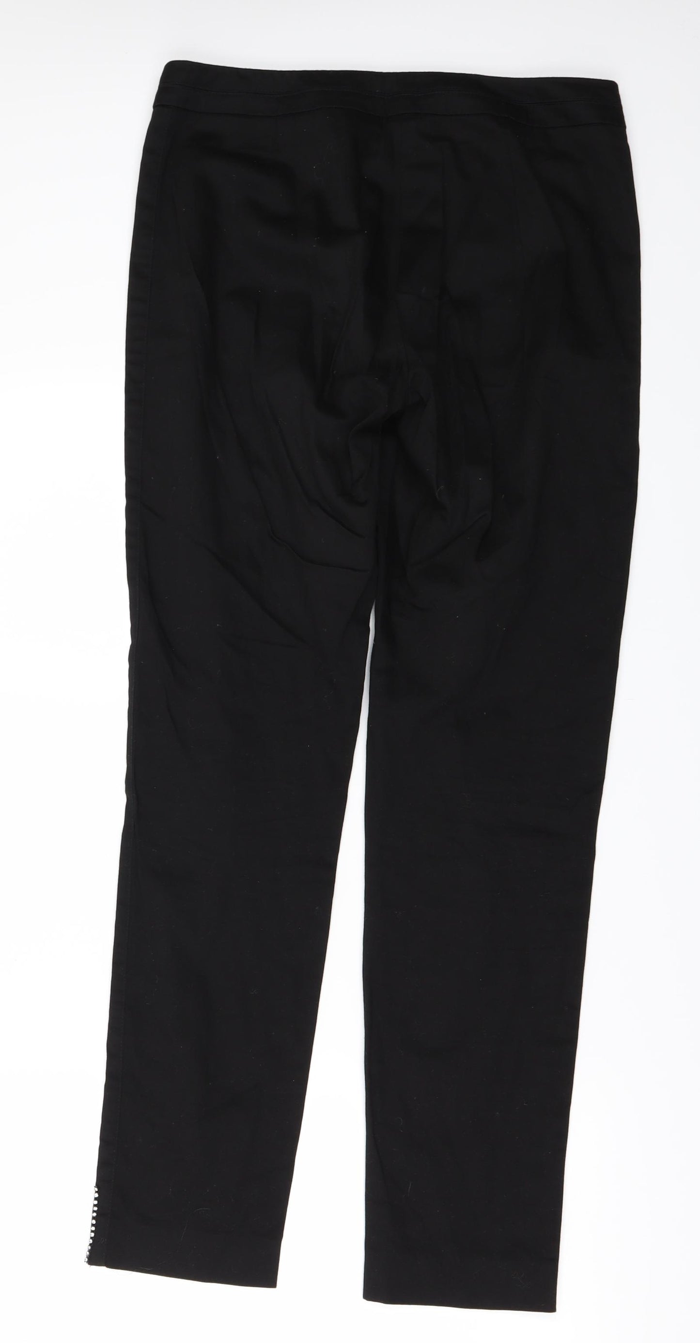 Linea Womens Black   Trousers  Size 10 L30 in - Rhinestone detail