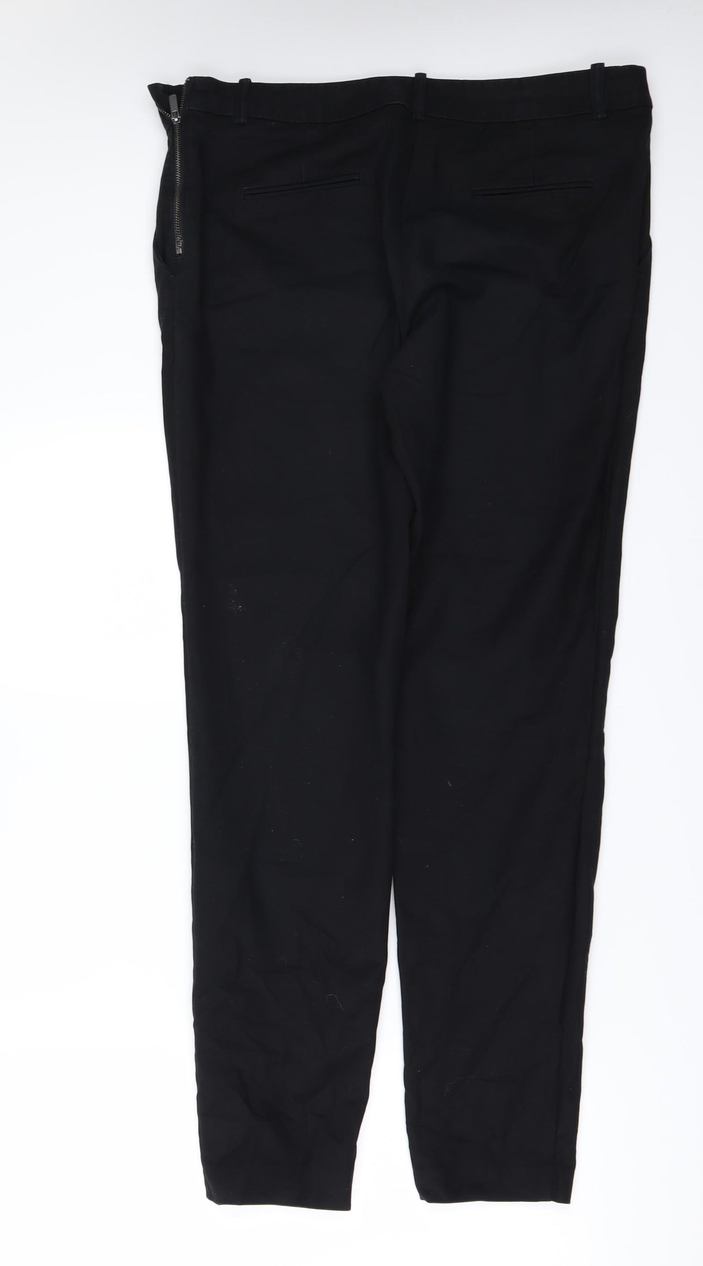 NEXT Womens Black   Chino Trousers Size 14 L31 in