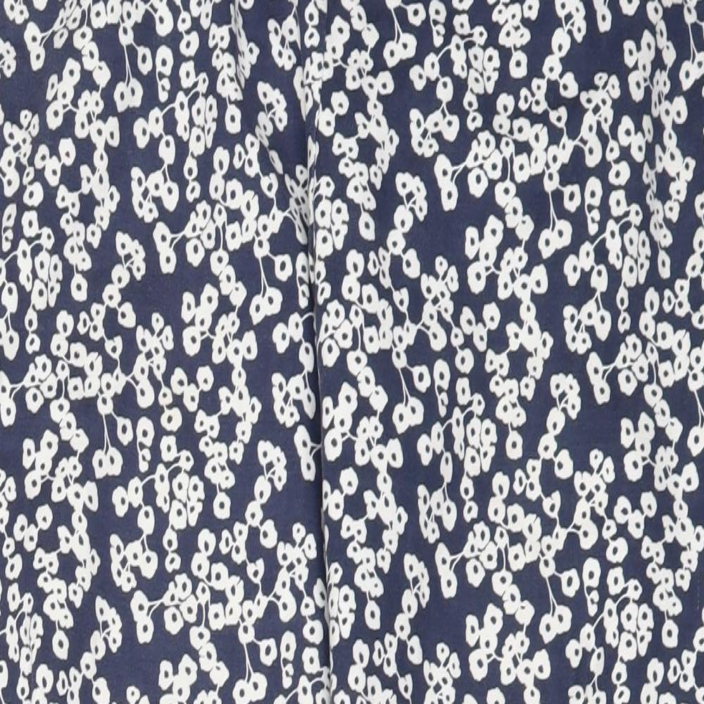 Crew Clothing Womens Blue Floral  Trousers  Size 12 L26 in