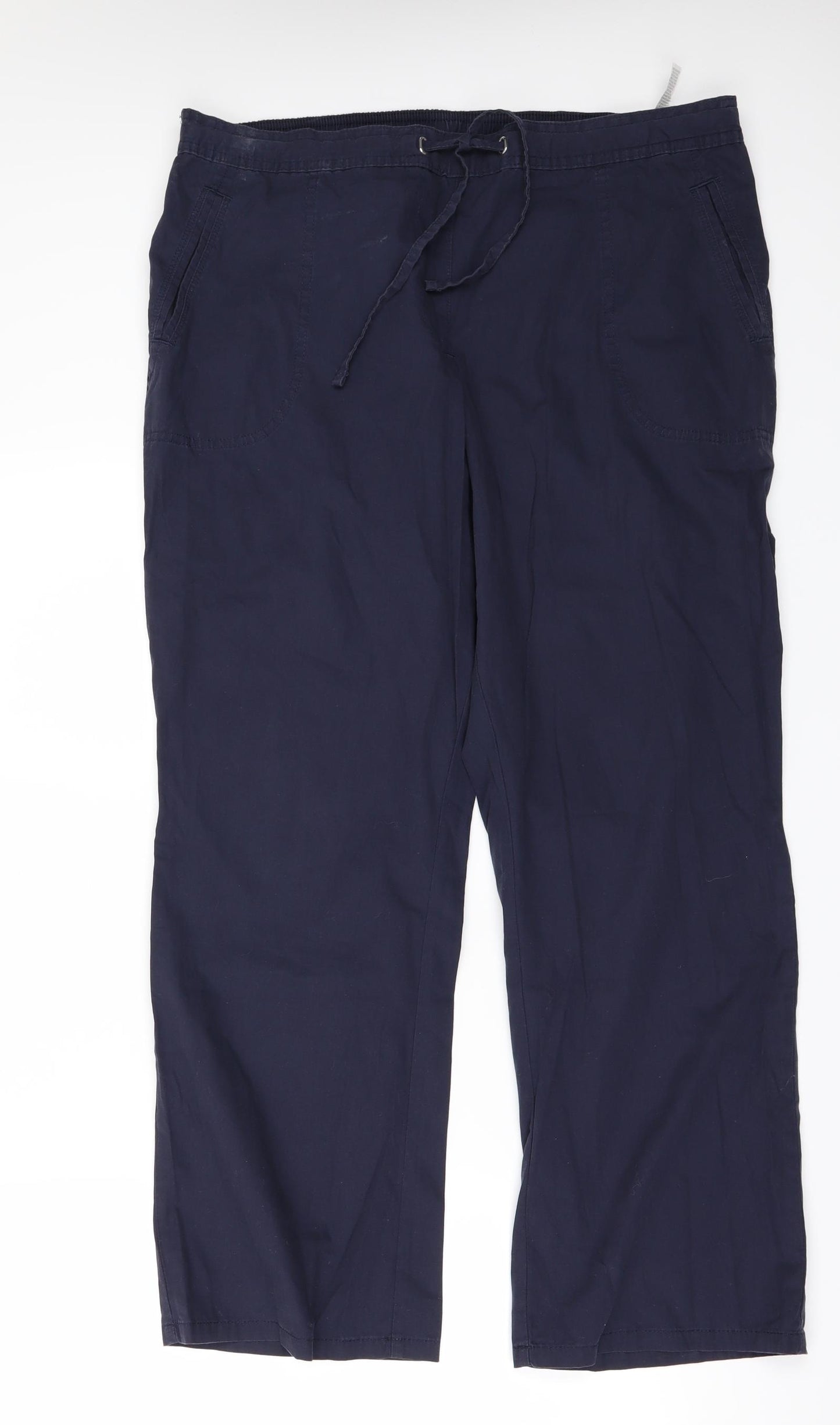 Marks and Spencer Womens Blue   Cargo Trousers Size 16 L29 in