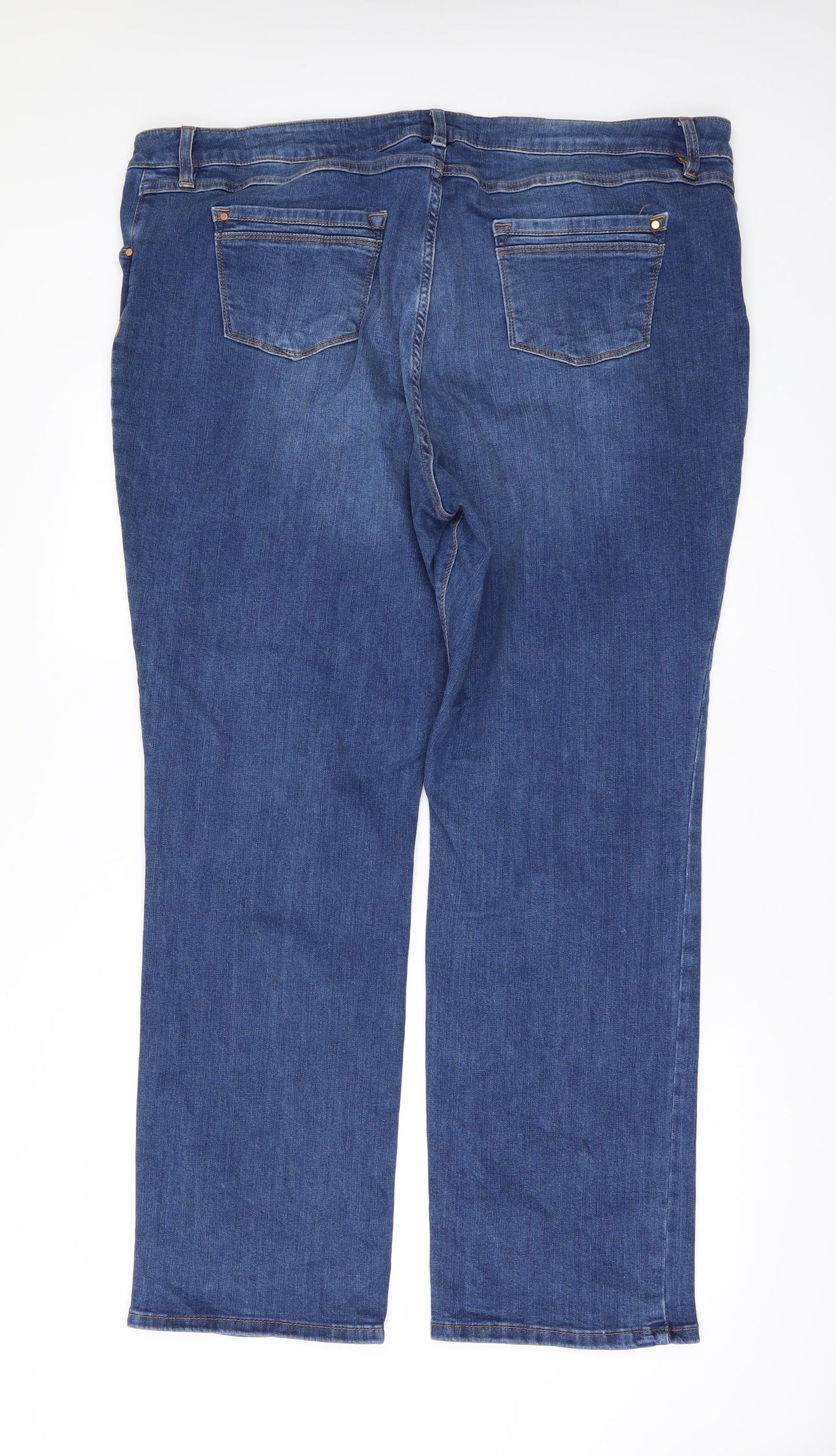 George Womens Blue  Denim Wide-Leg Jeans Size 22 L30 in