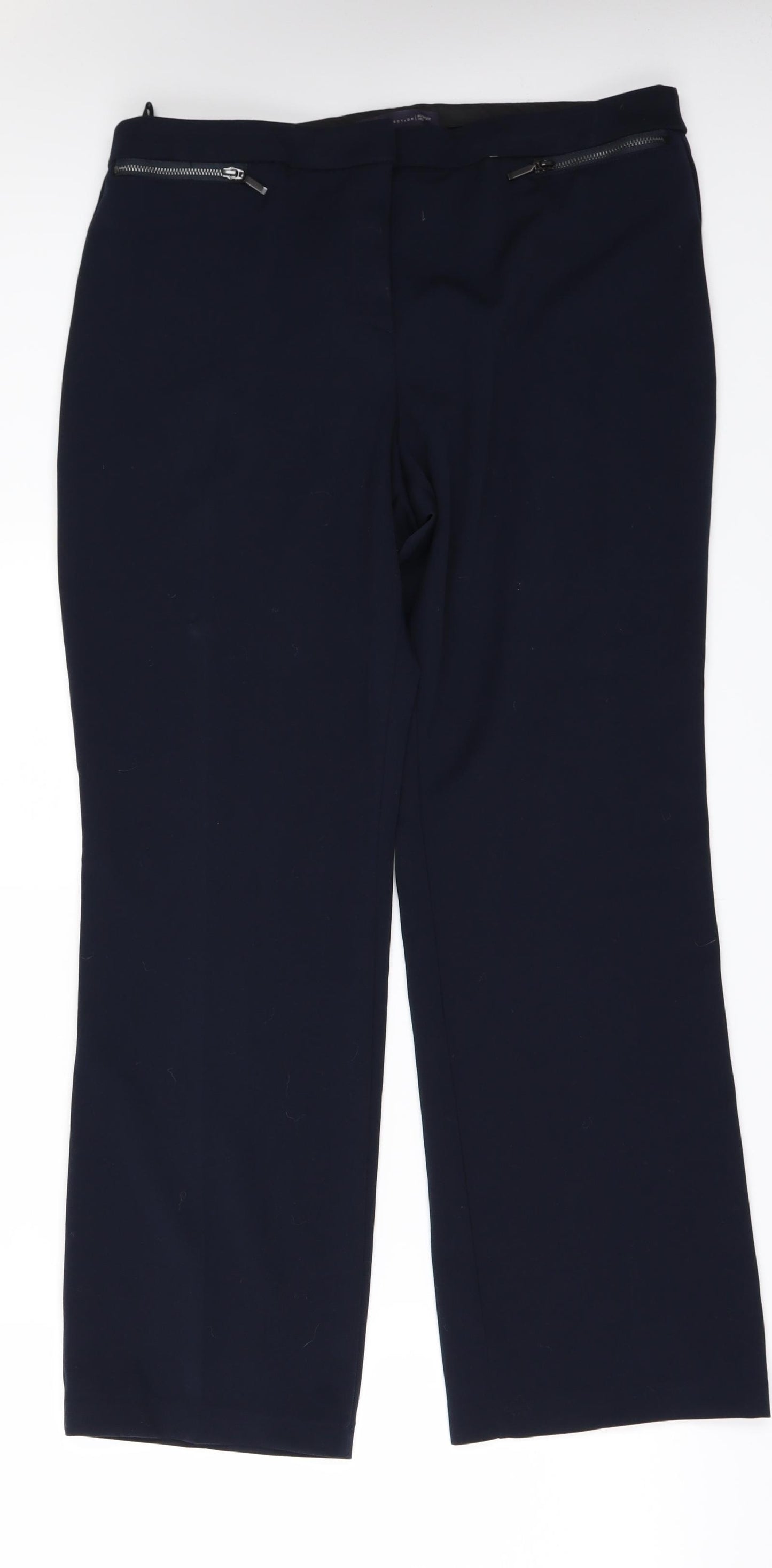 Marks and Spencer Womens Blue   Trousers  Size 14 L28 in