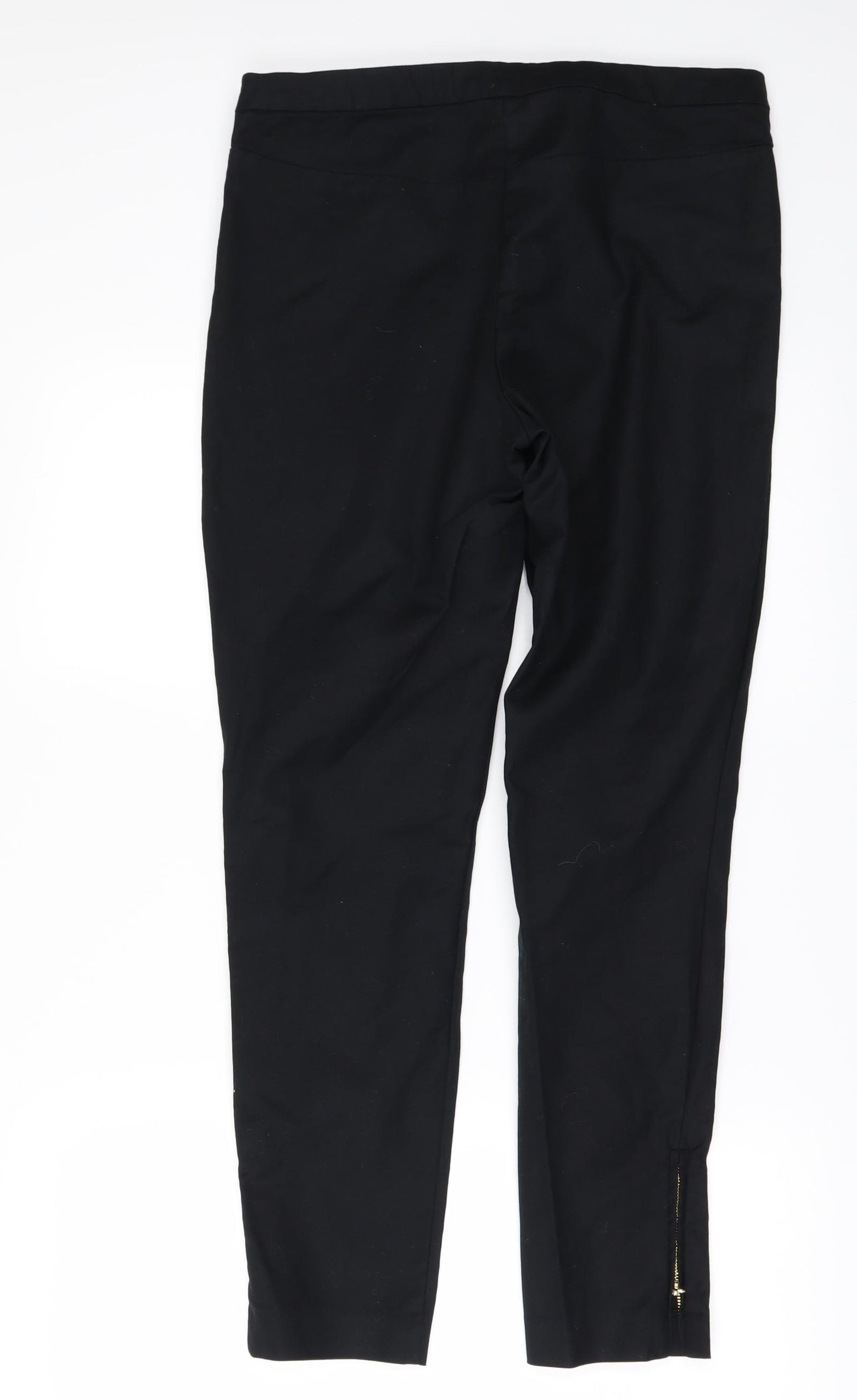 New Look Womens Black  Denim Capri Jeans Size 12 L27 in - Zip Ankles