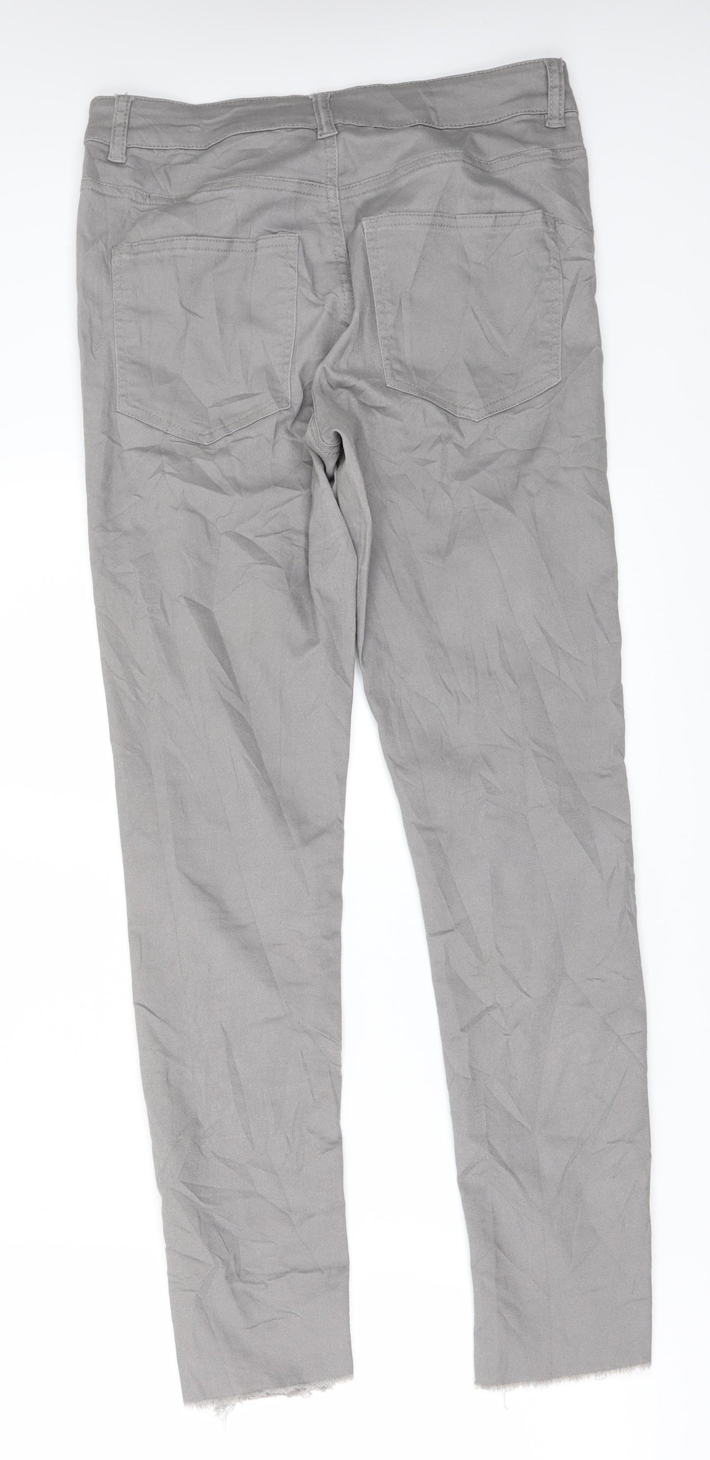 Bikbok Womens Grey  Denim Capri Jeans Size S L28 in