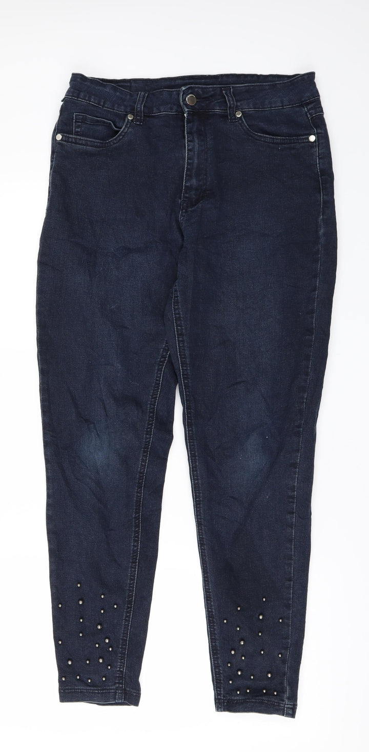zavanna Womens Blue Denim Skinny Jeans Size 34 in L29 in