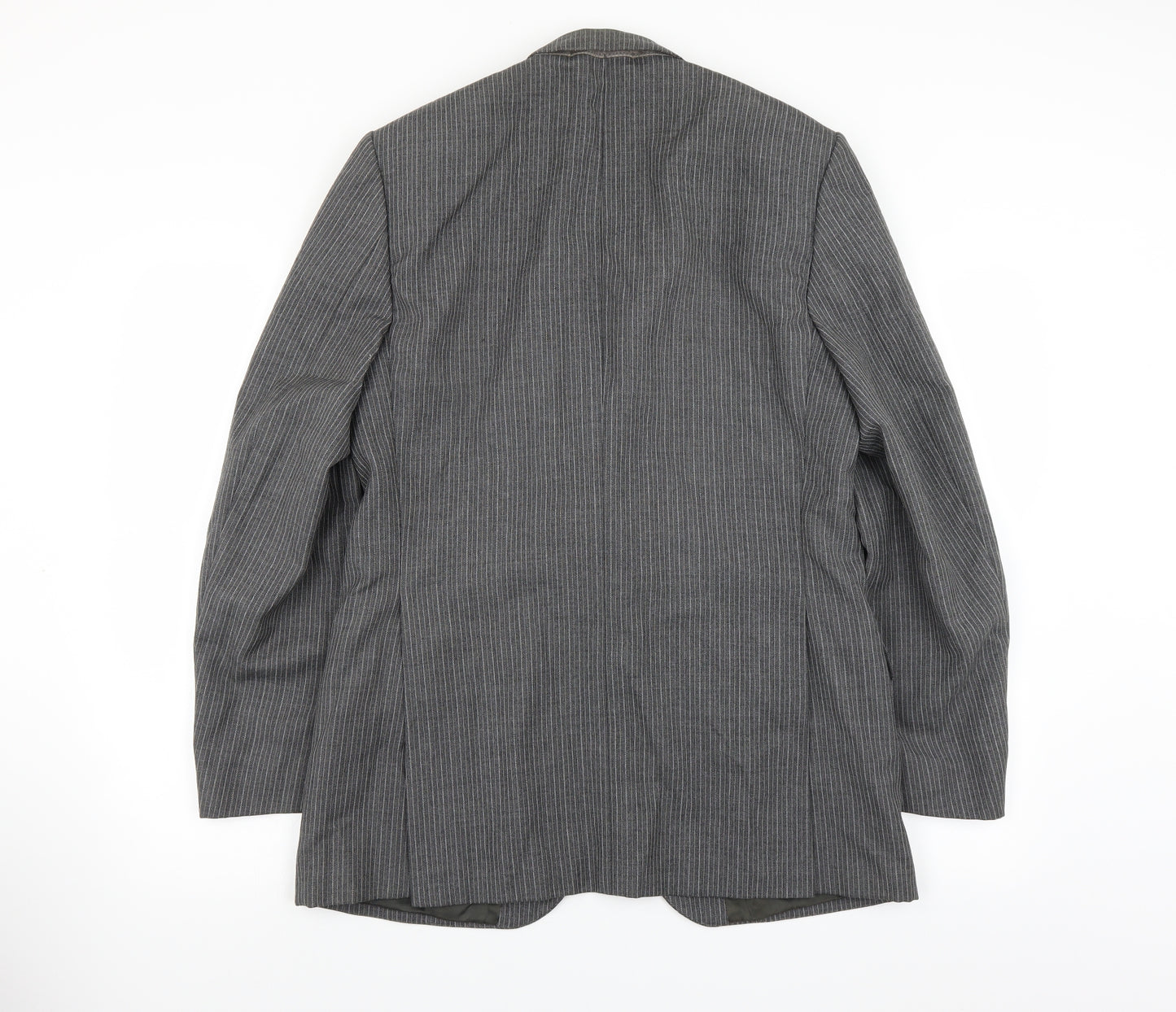 House of Fraser Mens Grey Striped  Jacket Suit Jacket Size 40