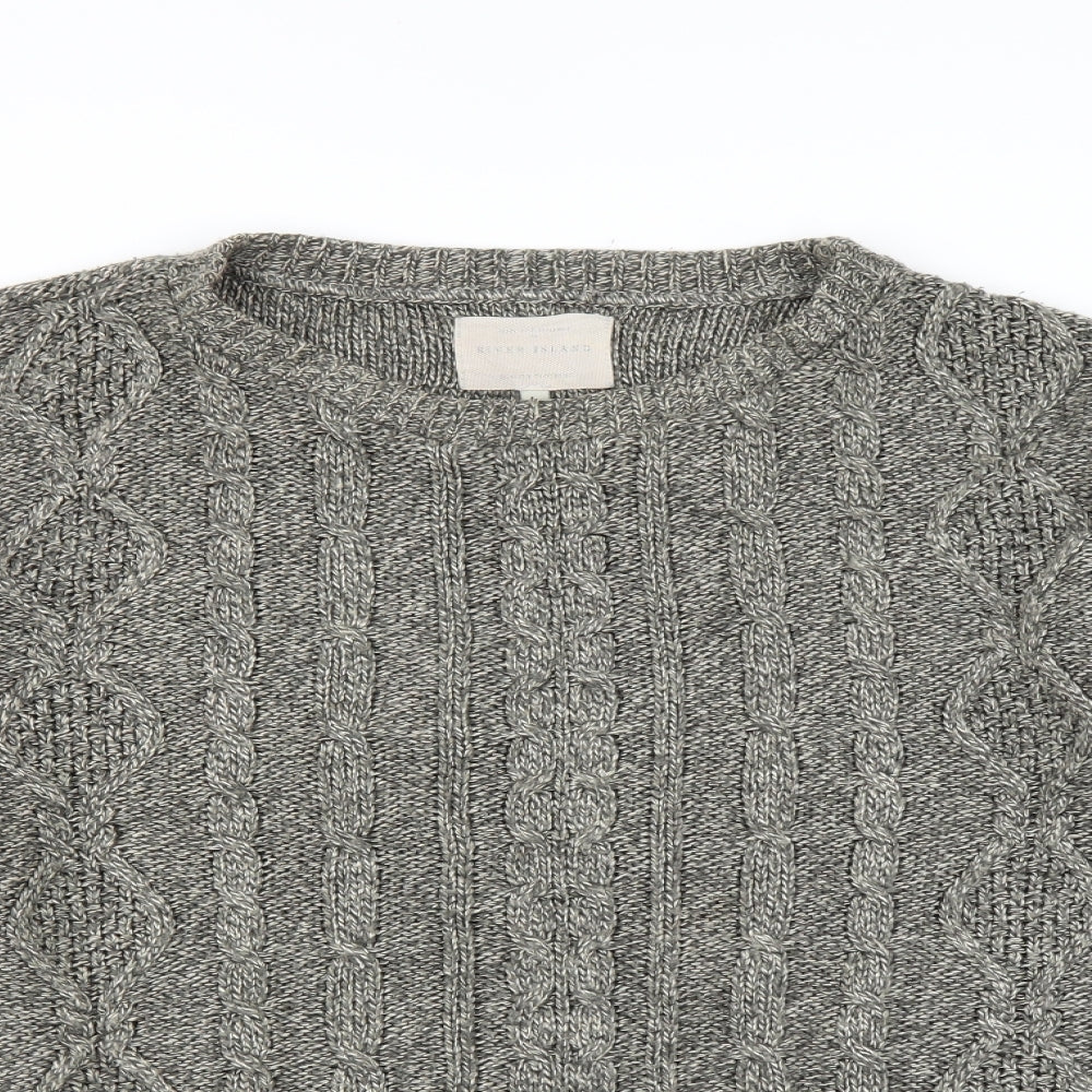 River Island Mens Grey   Pullover Jumper Size L