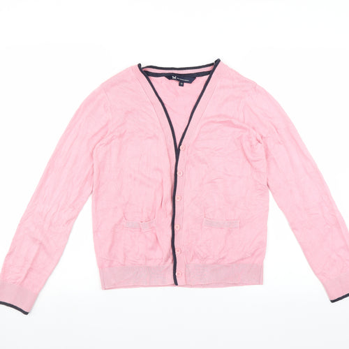 Crew Clothing Womens Pink   Cardigan Jumper Size 12