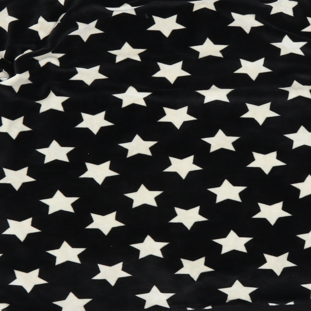 Peacocks Womens Black Solid  Top Pyjama Top Size 14  - star pattern face