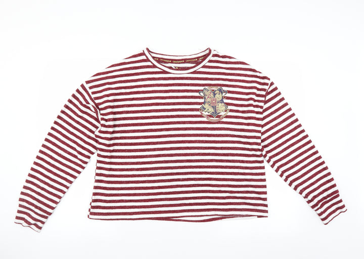 love to lounge Womens Red Striped Top Pyjama Top Size XL - Harry Potter