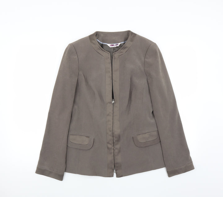 Le Bon Marché Womens Green Jacket Suit Jacket Size 12
