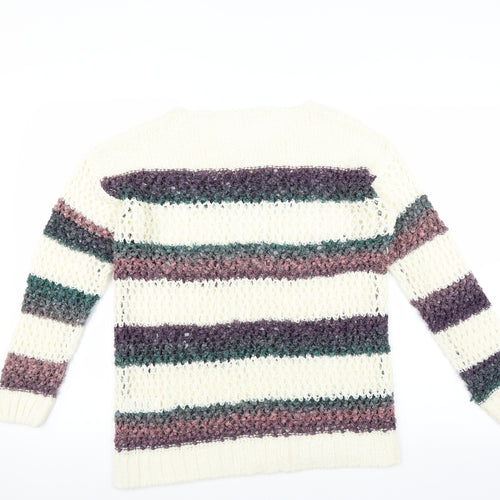 Matalan Womens Ivory Striped  Pullover Jumper Size M