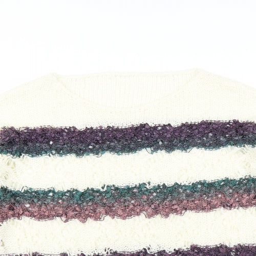 Matalan Womens Ivory Striped  Pullover Jumper Size M