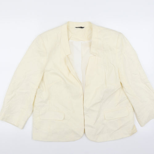 M&Co Womens Yellow   Jacket Suit Jacket Size 12