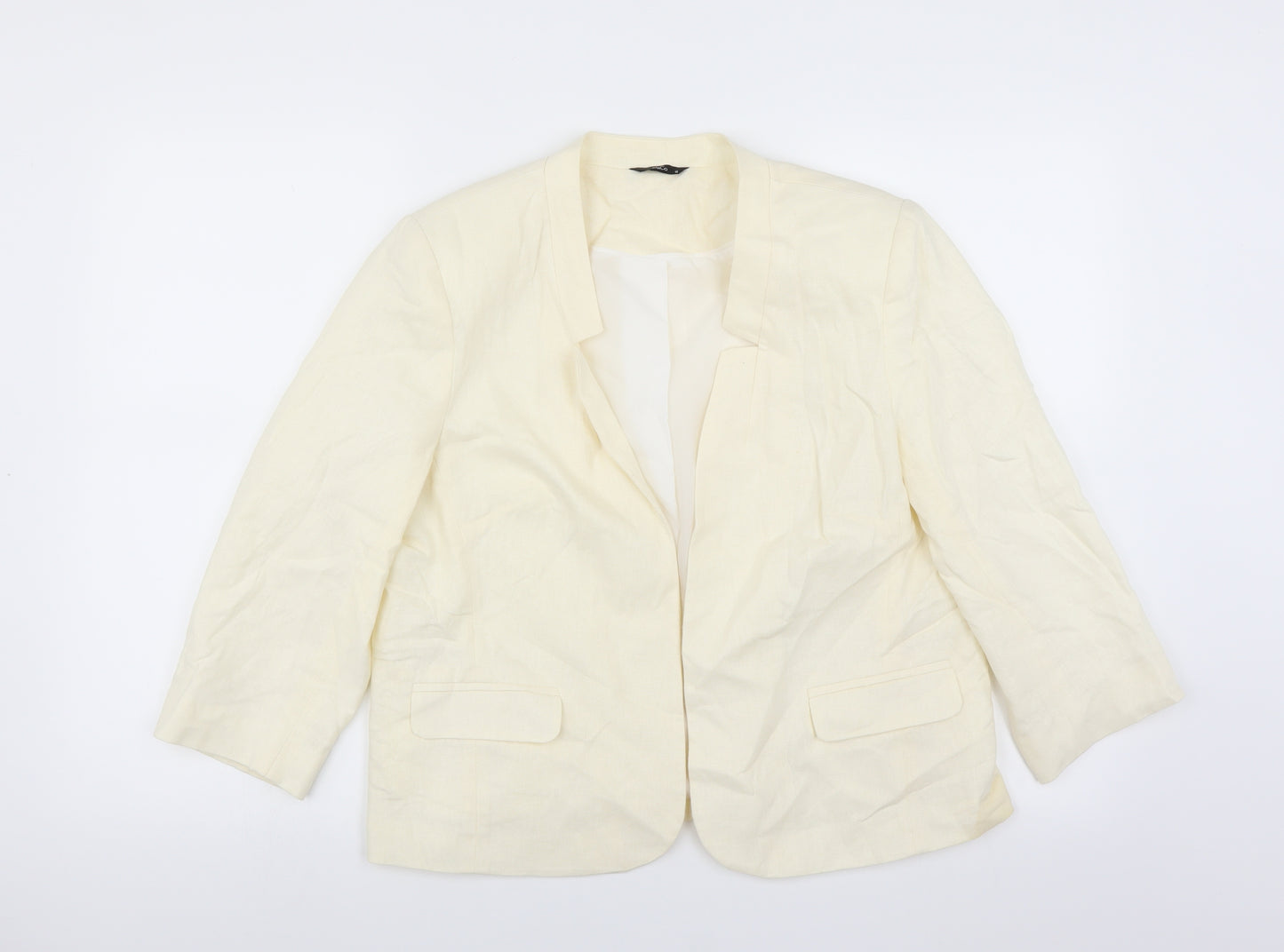 M&Co Womens Yellow   Jacket Suit Jacket Size 12