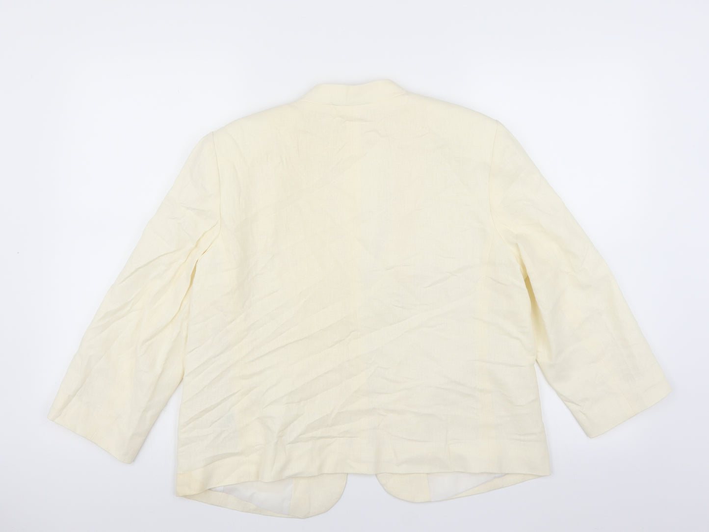 M&Co Womens Yellow   Jacket Suit Jacket Size 12