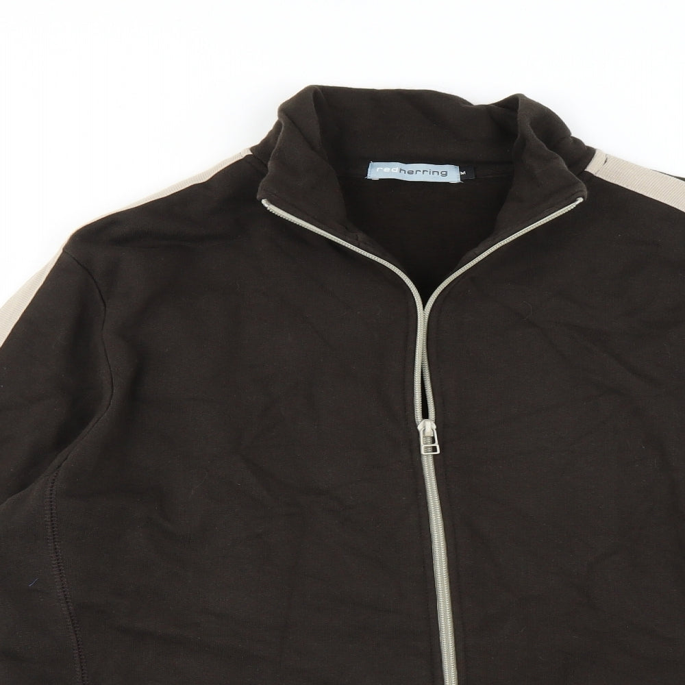Red Herring Mens Brown   Full Zip Sweatshirt Size M