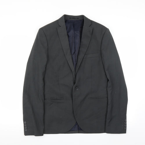 Topman Mens Grey   Jacket Suit Jacket Size 38