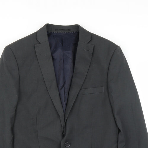 Topman Mens Grey   Jacket Suit Jacket Size 38