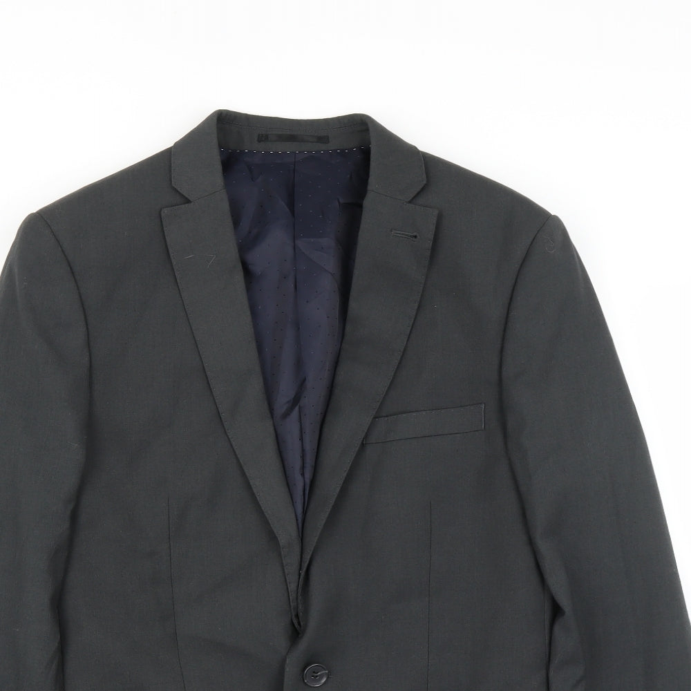 Topman Mens Grey   Jacket Suit Jacket Size 38