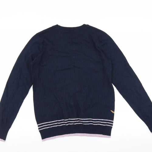 Maine New England Womens Blue   Pullover Jumper Size 12  - Sausage Dog