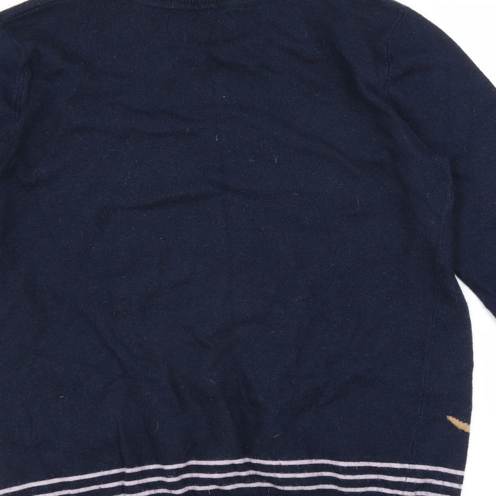 Maine New England Womens Blue   Pullover Jumper Size 12  - Sausage Dog