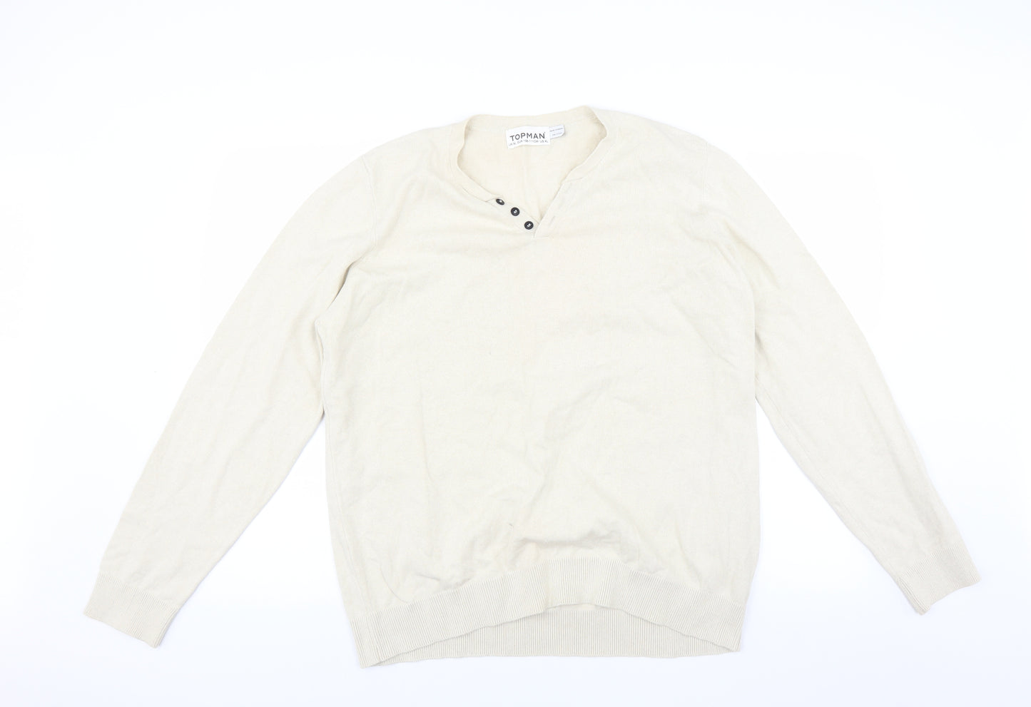 Topman Womens Beige   Pullover Jumper Size XL
